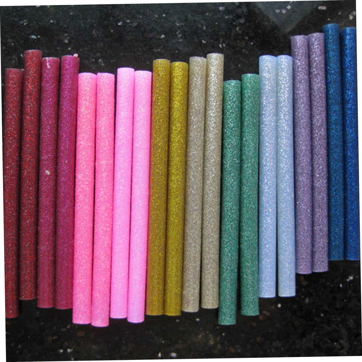 Cabilock 100Pcs Colorful Glitter Glue Sticks Hot Adhesive for Crafting DIY Projects and Home Decor Material Strong Bonding for Versatile Uses
