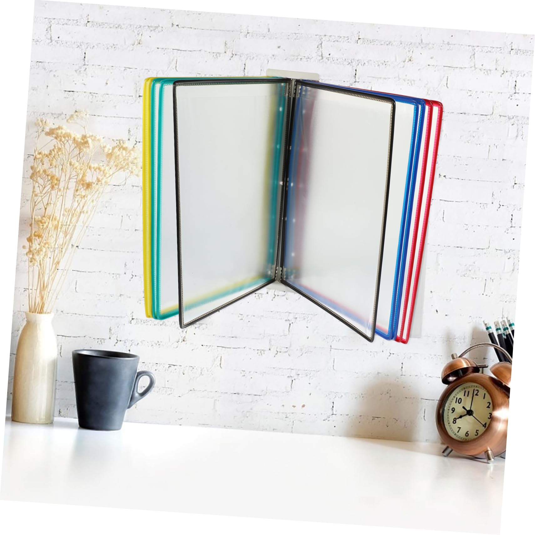 Organizador de Archivos de Pared de 10 Páginas en Pvc y Metal