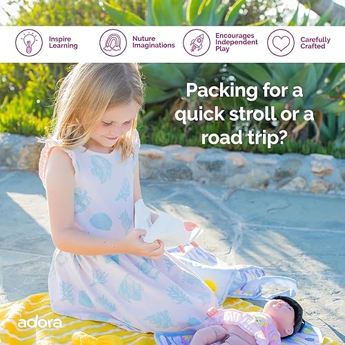 Vista 34 de Twinkle Stars - Bolsa de pañales para muñecas Adora Gra/White Twinkle