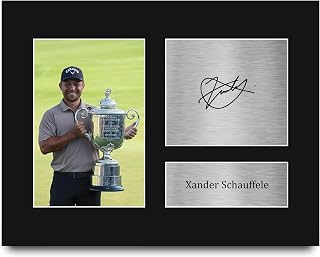HWC Trading Xander Schauffele Gifts Printed Signed Autograph Picture for Golf Memorabilia Fans - US Letter Size