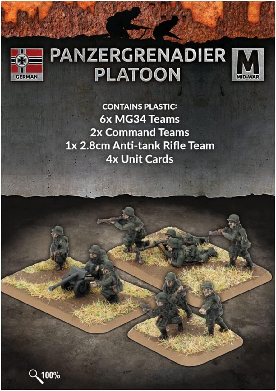 Flames of War: Mid War: German: Plastic Panzergrenadier Platoon (GE757)