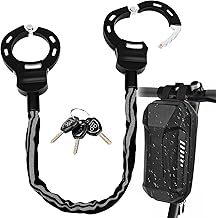 Electric Scooter Padlock, Anti-theft Padlock with Key and Waterproof Bag, Double Ring Lock Handcuffs for Scooters, Bicycles, Strollers