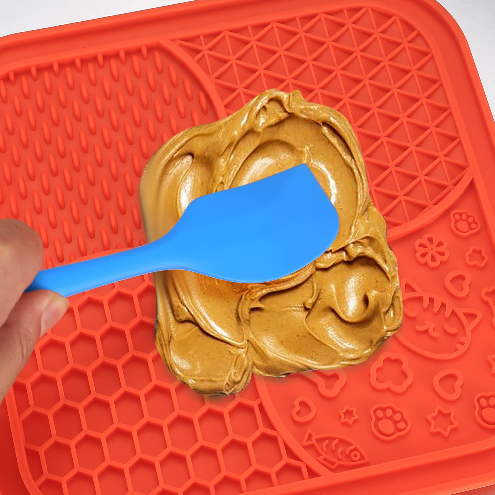 Tappetino Leccare Per Cani E Gatti - In Silicone Alimentare, Con Ventose, Verde Scuro