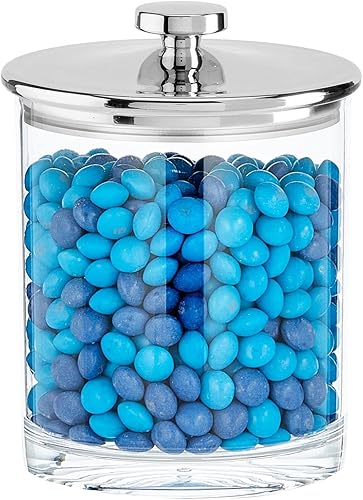 Miniatura 6 de mDesign Lumiere Collection - Tarros pequeños de acrílico con tapas herméticas, juego de tarros organizadores para cocina, 37 onzas, contenedor de