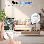 Tracker Tags Work with Apple Find My(iOS Only), Bluetooth Tracker for Luggage,Key,Bag,Replaceable Battery, Item Finders with 4 Waterproof Cases and Keychains (White)