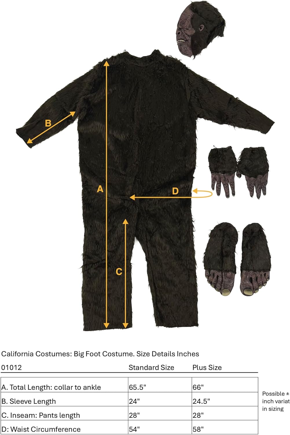 Adult Big Foot Costume
