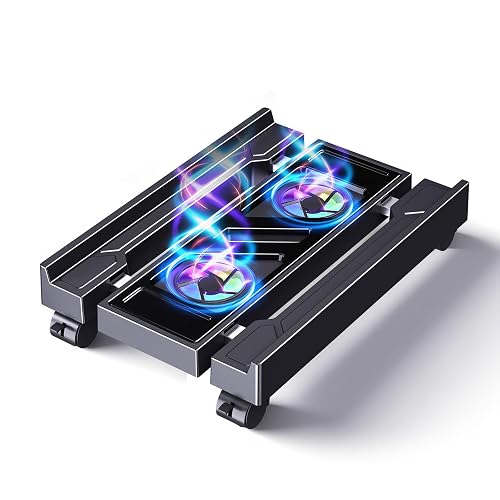 Adjustable Computer Tower Stand with Cooler Fan