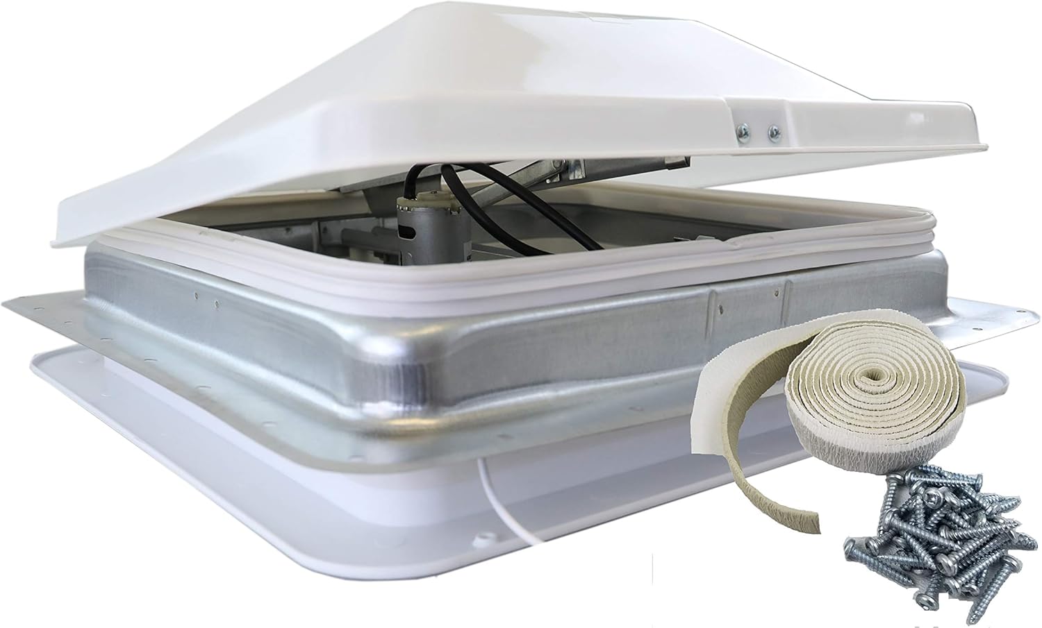 Class A Customs 14" RV Roof Vent 12 Volt Powered Fan w