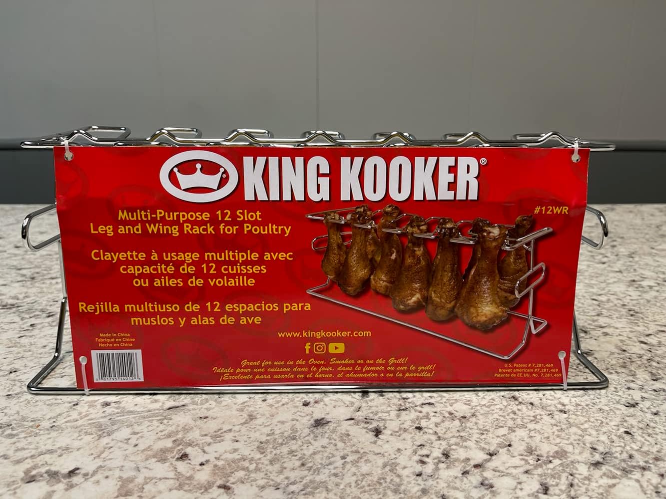 King Kooker #12WR 12-Slot Leg and Wing Grill Rack for Poultry : Patio, Lawn & Garden