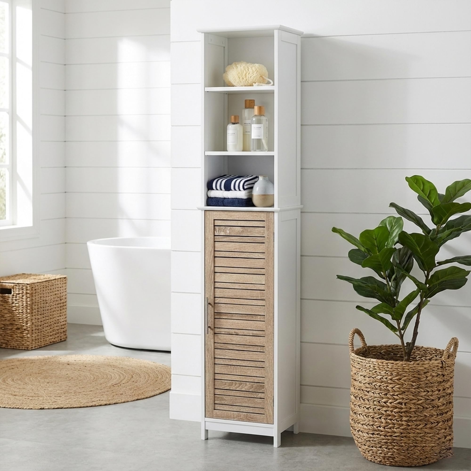 meuble de salle de bain en vieux chêne - Esprit vieux bois