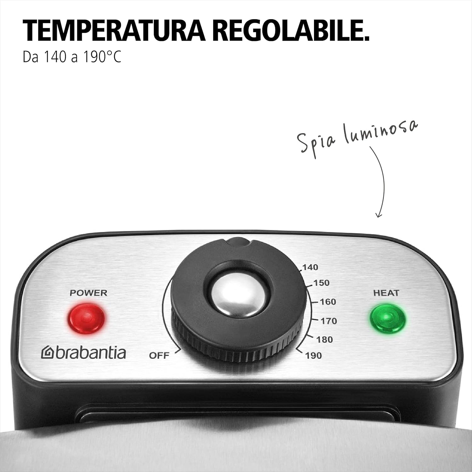 Brabantia BBEK1130 Friggitrice - Friggitrice - 4 litri - 2200 Watt - Zona fredda - Temperatura regolabile - Lavabile in lavastoviglie - Protezione contro il surriscaldamento - Acciaio inox Brabantia BBEK1130 Friggitrice - Friggitrice - 4 litri - 2200 Watt - Zona fredda - Temperatura regolabile - Lavabile in lavastoviglie - Protezione contro il surriscaldamento - Acciaio inox