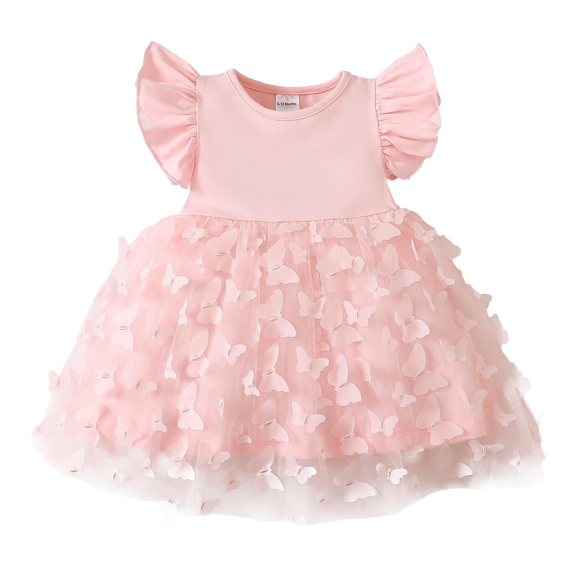 Baby Girl Butterfly Dress Tutu Ruffle