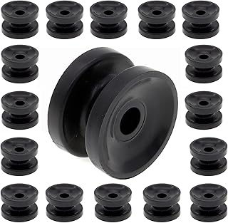 36 Pcs Circular Ring Corner Post Electric Fence Insulators, Polyrope Insulator for Electric Fence Wire,Black