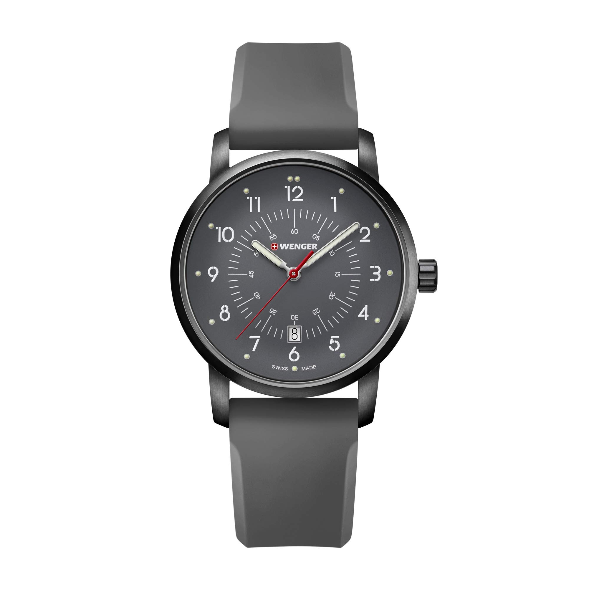 WENGER Swiss Made Analog Quartz Men’s Watch (Avenue Black Dial Grey Silicon Strap- Stylish and Original) Model Number: 01.1641.120 (B07VYKWCDM) Amazon Price History, Amazon Price Tracker