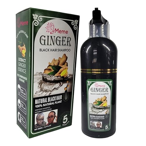 Miniatura 1 de Meme Ginger Black Hair Shampoo - 16.9 onzas líquidas de cabello negro natural - a base de plantas y formulado con aceite vegetal natural - Protege