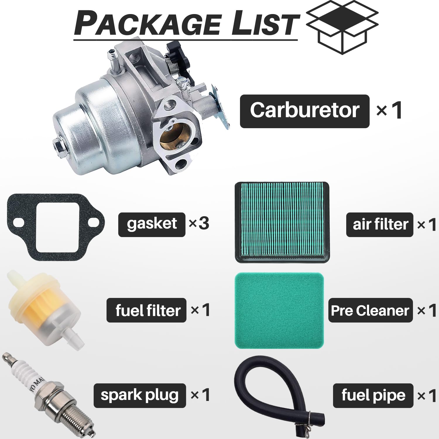 Vergaser-Set Für Honda Motoren - Inkl. Ölbecher & Kraftstoffleitung GCV135 GCV160