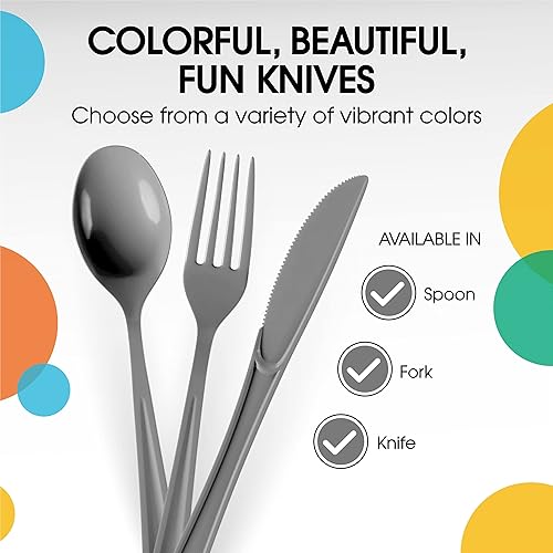 Miniatura 3 de Cucharas desechables de plástico plateado, 200 piezas, cubiertos desechables de plástico plateado resistente, cubiertos desechables plateados,