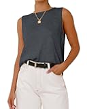 Women's Sleeveless Sweater Vest 2026 Summer Crew Neck Ribbed Knit Lightweight Pullover Casual Loose Fit Tank Tops