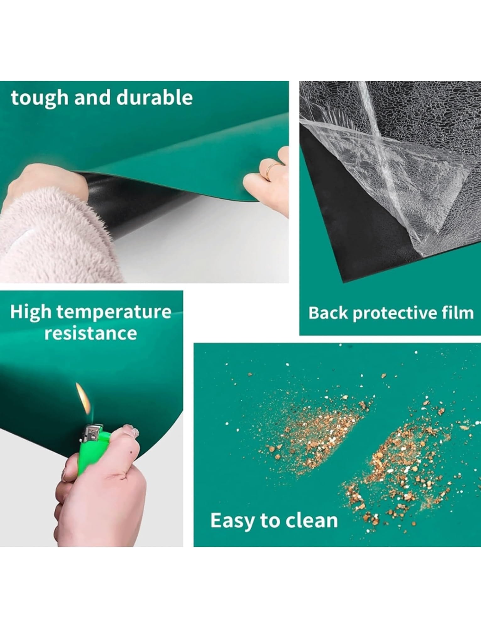 Alfombrilla antiestática para banco de trabajo con resistencia a altas temperaturas y superficie antideslizante para trabajos de soldadura y reparación
