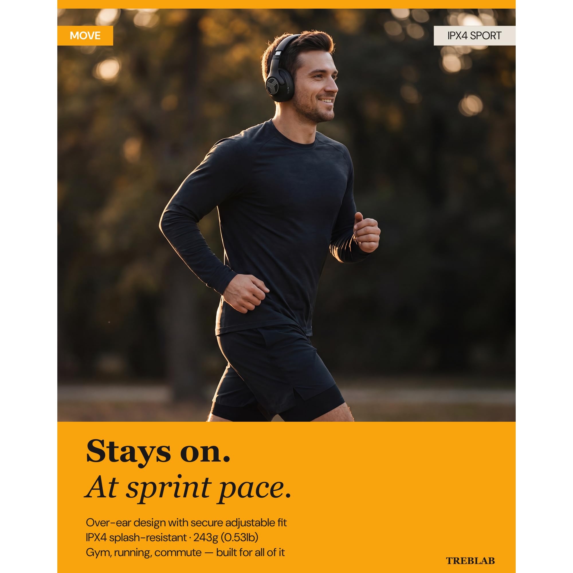 TREBLAB Z2 Hybrid Noise Cancelling Wireless Headphones - Dettaglio