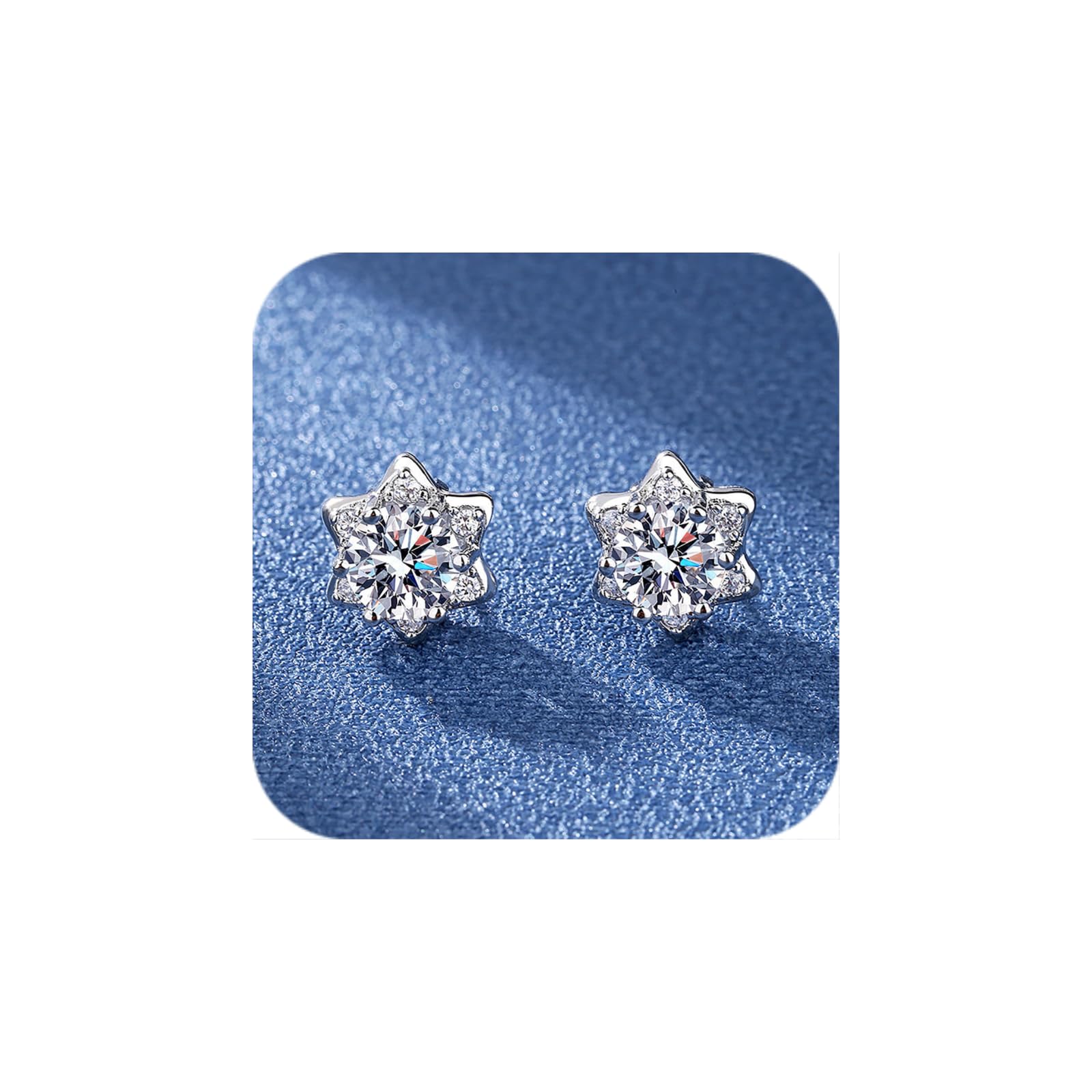 Tiny Full Diamond Stud Earrings with cubic zirconia Hypoallergenic Stud Earrings for Women Dainty Jewelry Stocking Stuffers