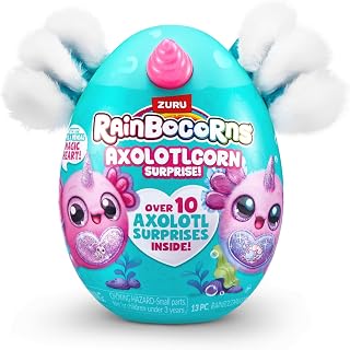ZURU Rainbocorns Axolotlcorn Series 1 Surprise Toy Figure with 10 Surprises and Baby Boo-Boocorn