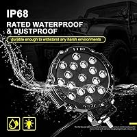 Vista 4 de Autosaver88 - Juego de 2 luces LED de 7 pulgadas para parachoques de todoterreno, camión, automóvil, ATV, SUV, Jeep, construcción, Negro