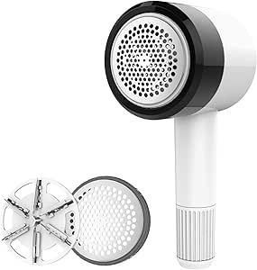 Bunique 毛玉取り器 強力6枚刃 替刃付き 毛玉クリーナー ⾐類&amp;靴下&amp;セーターの毛玉取り USB充電 毛玉カット 電動けだまとり 携帯毛玉取り機