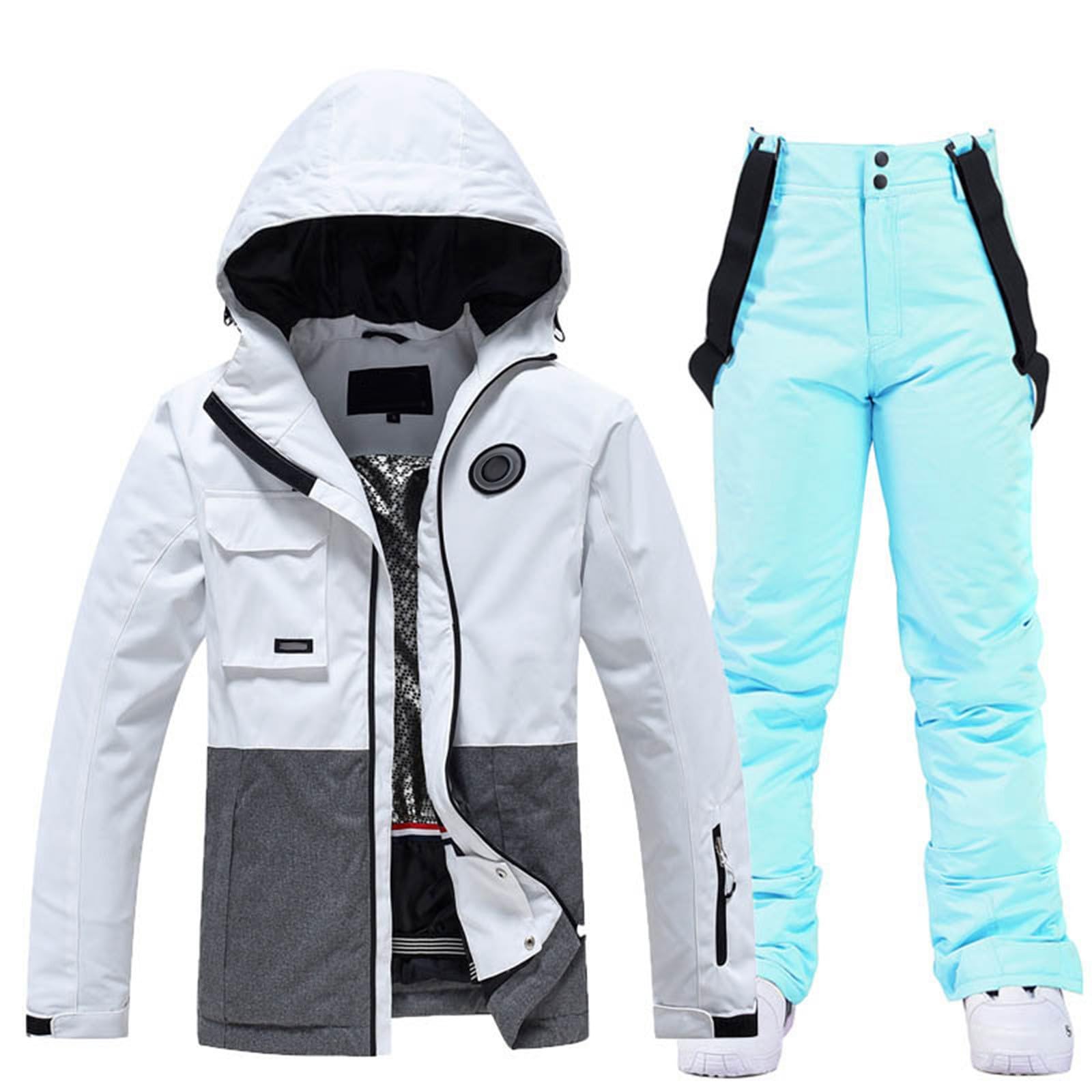Traje de nieve para mujer, traje de esquí completo, mono de nieve para mujer, mono de esquí para mujer, mono de invierno para mujer, cortavientos, con capucha, cálido, para deportes al aire libre