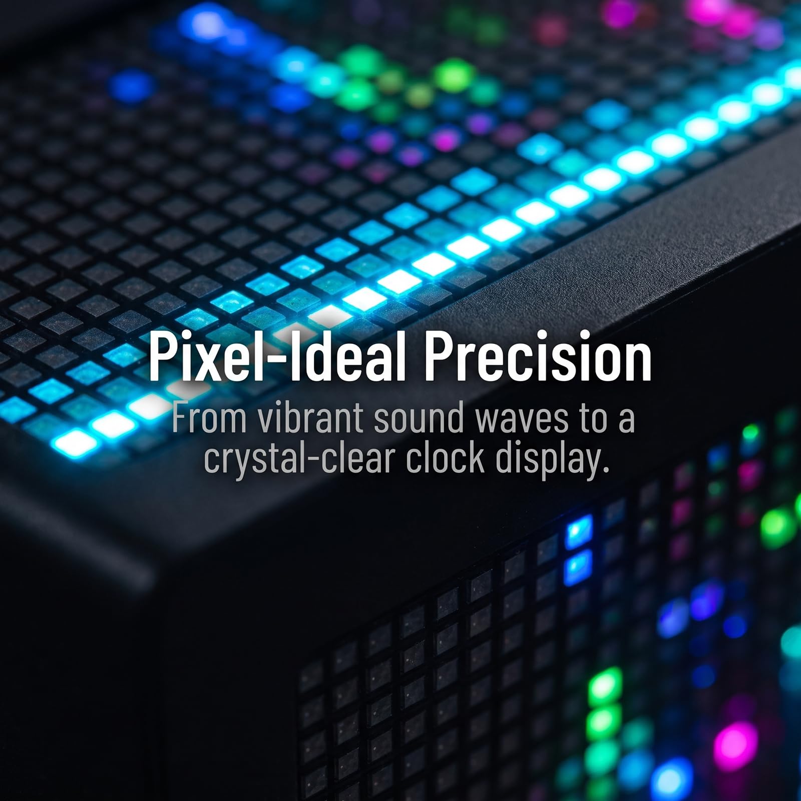 Analizador De Espectro Musical, Visualizador De Audio Doméstico con 36 Modos De Visualización Led, Sensor De Voz, Reloj De Alta Precisión Y Entrada Aux/micrófono para Pc Y Juegos.