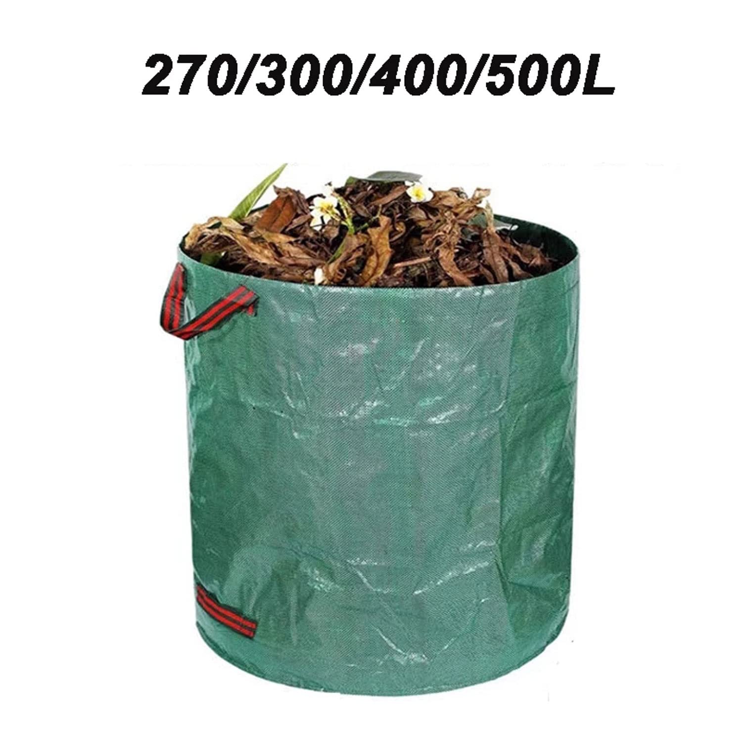 Sacs de Jardin,Sacs à Déchets de Jardin120L/272L/300L/400L/500L Sacs à Déchets de Jardin Résistants,Pliable et Réutilisable Grande Capacité (Color : 5pcs, Size : 400L)