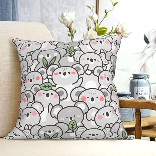 Miniatura 4 de Aimeryup Throw Pillow Covers 20x20 Inch Cute Gray Koala Decorative Pillow Covers Cushion Covers cojines decorativos para sala Pillow Cases Cute