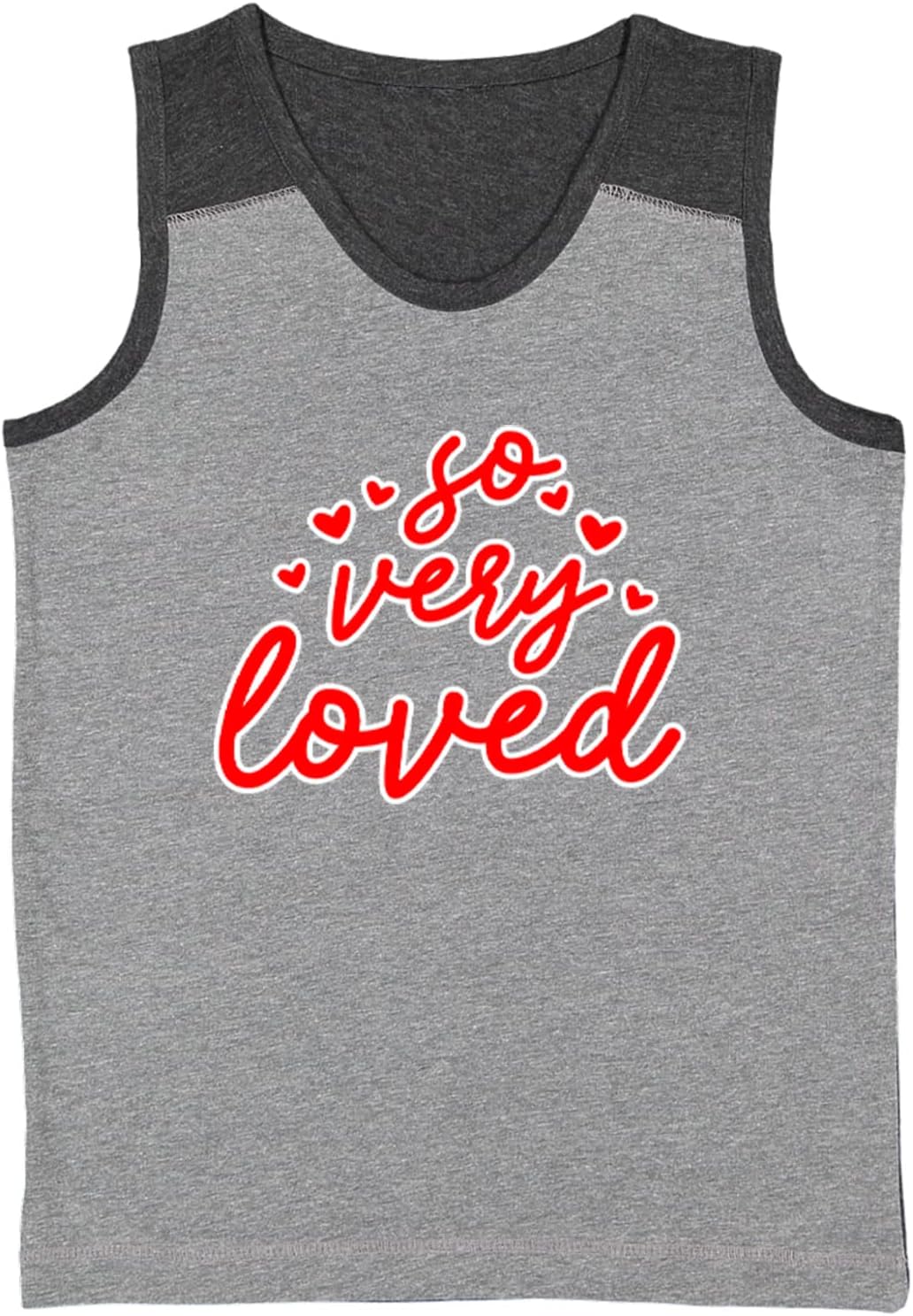So Very Loved - Love Heart Adore Youth Contrast Back Tank Top