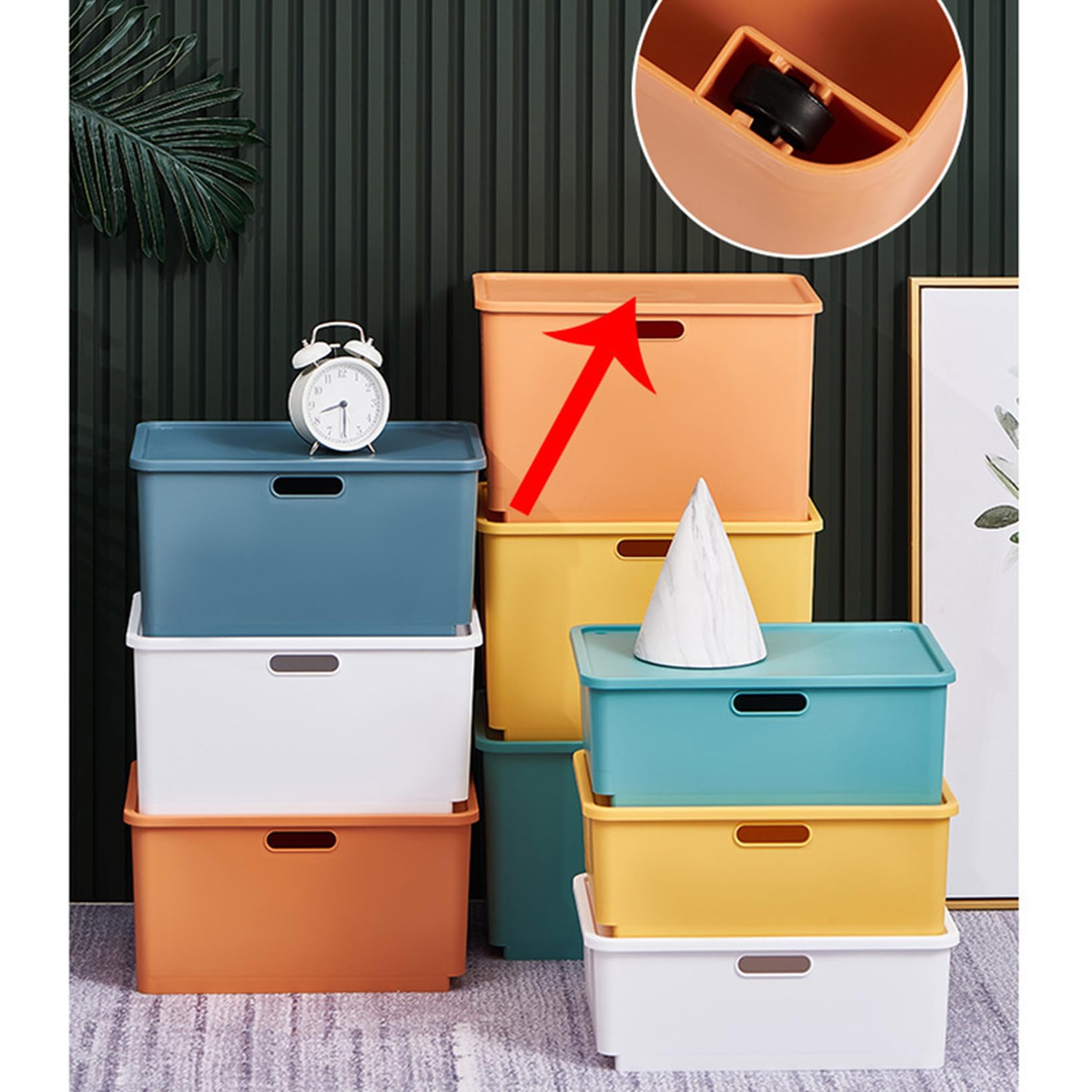 Amazon｜MJKQ9 パントリー収納 幅27cm 奥行18cm 高さ14cm キッチン収納