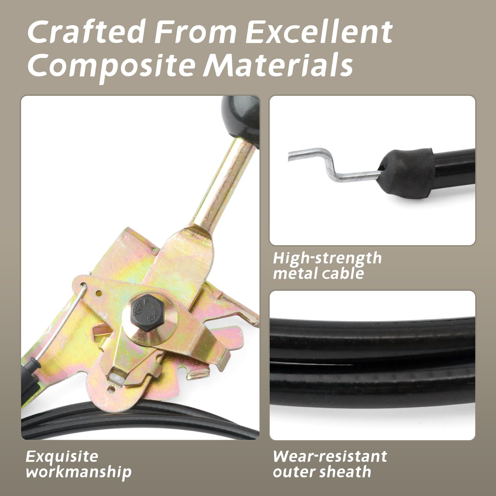 574207002 - Cable del acelerador para cortacésped compatible con Husqvarna PZ29FXBF 2015-2024 PZ34FXBF PZ5426FX Reemplazo de cortacésped de giro cero para RedMax CZT72X Cable de control del