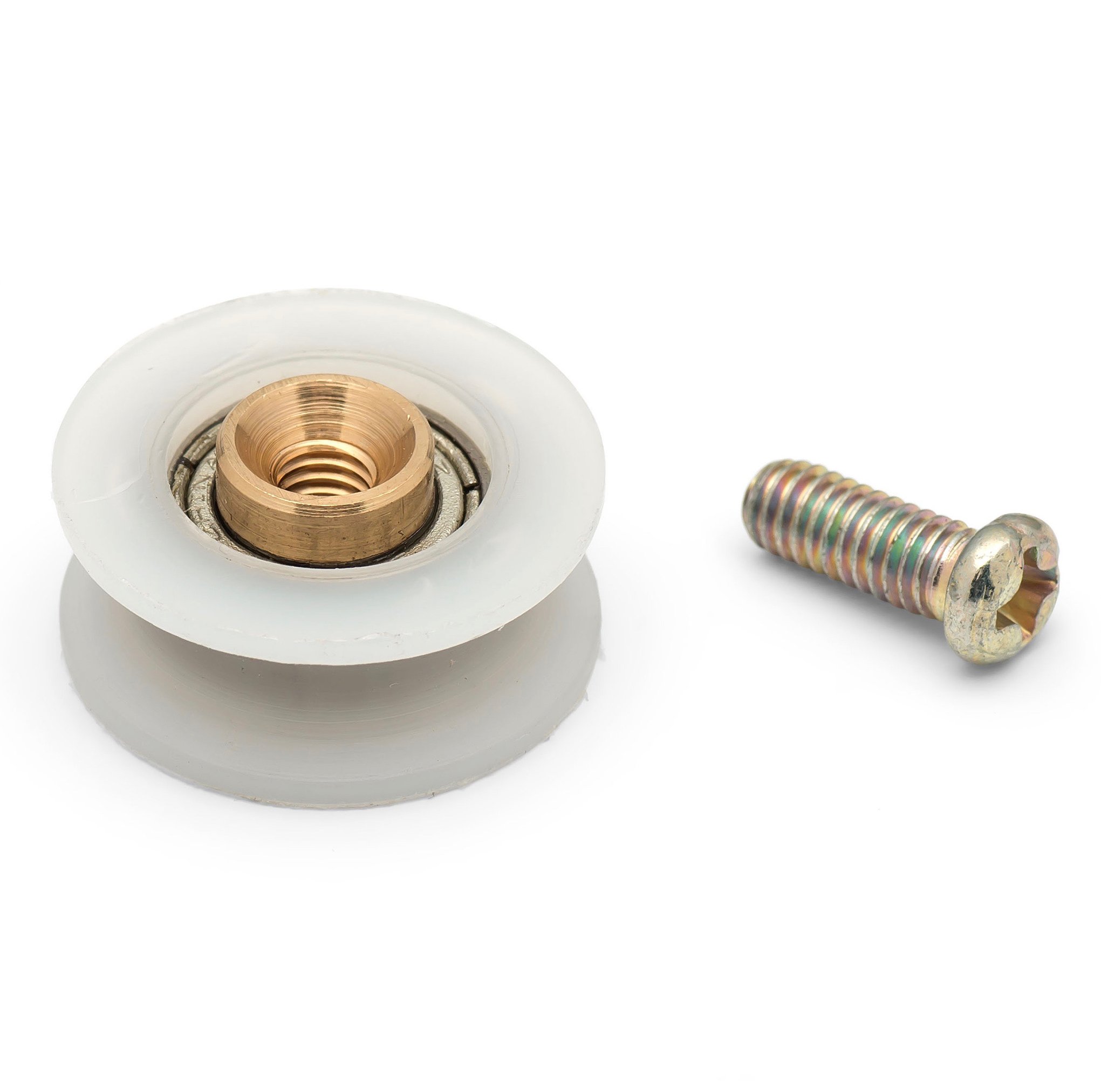 4 x Shower Door Rollers/Runners/Wheels V Grooved Replacements 20mm Wheel Diameter K024