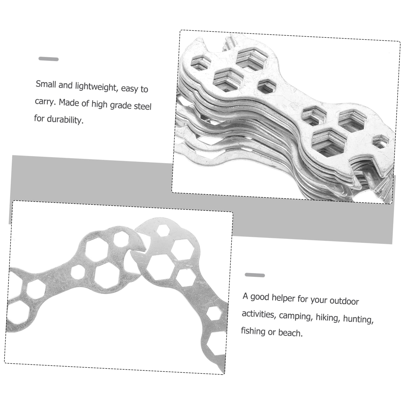 KOMBIUDA Multipurpose Bike Repair Tool 10pcs Bike Wrench Set Hexagonal Wrench Easy to Use