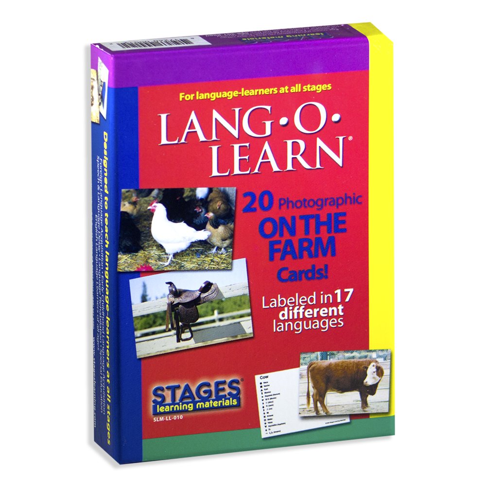 Stages Learning Materials Stages Learning Materials Lang-O-Learn ESL Farm Photo Vocabulary Cards Flashcards for English, Spanish, French, German, Italian, Chinese, Korean +More
