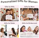 3Pcs Makeup Bag Cotton Quilted Travel Cosmetic Bag Cute Floral Makeup Pouch Large Toiletry Bag for Women Girls, Bow-Pink, Daily