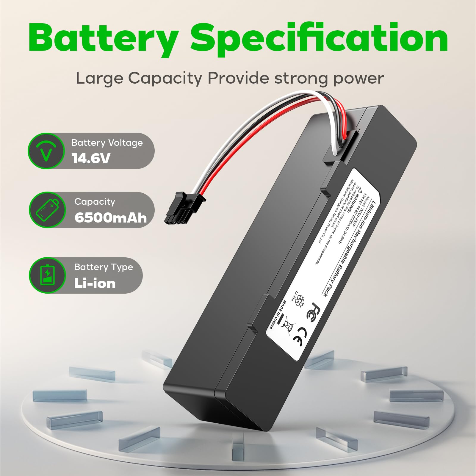 14,4 V 6500 MAh Li-Ion Akku Ersatz Für Xiaomi Mi Roboter Xiaomi Mijia