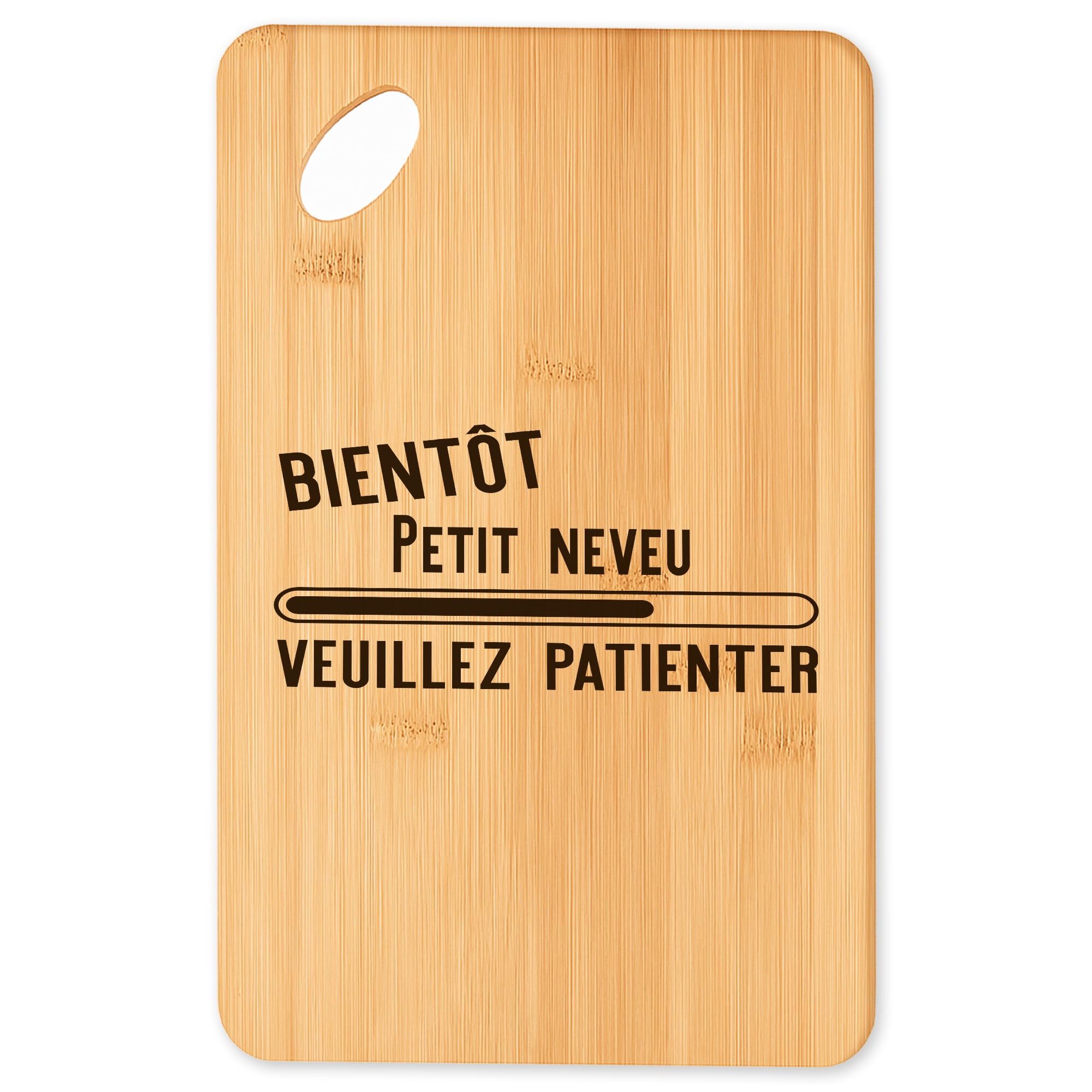 Planche à découper en bambou multi-usage avec gravure personnalisée pour cuisine