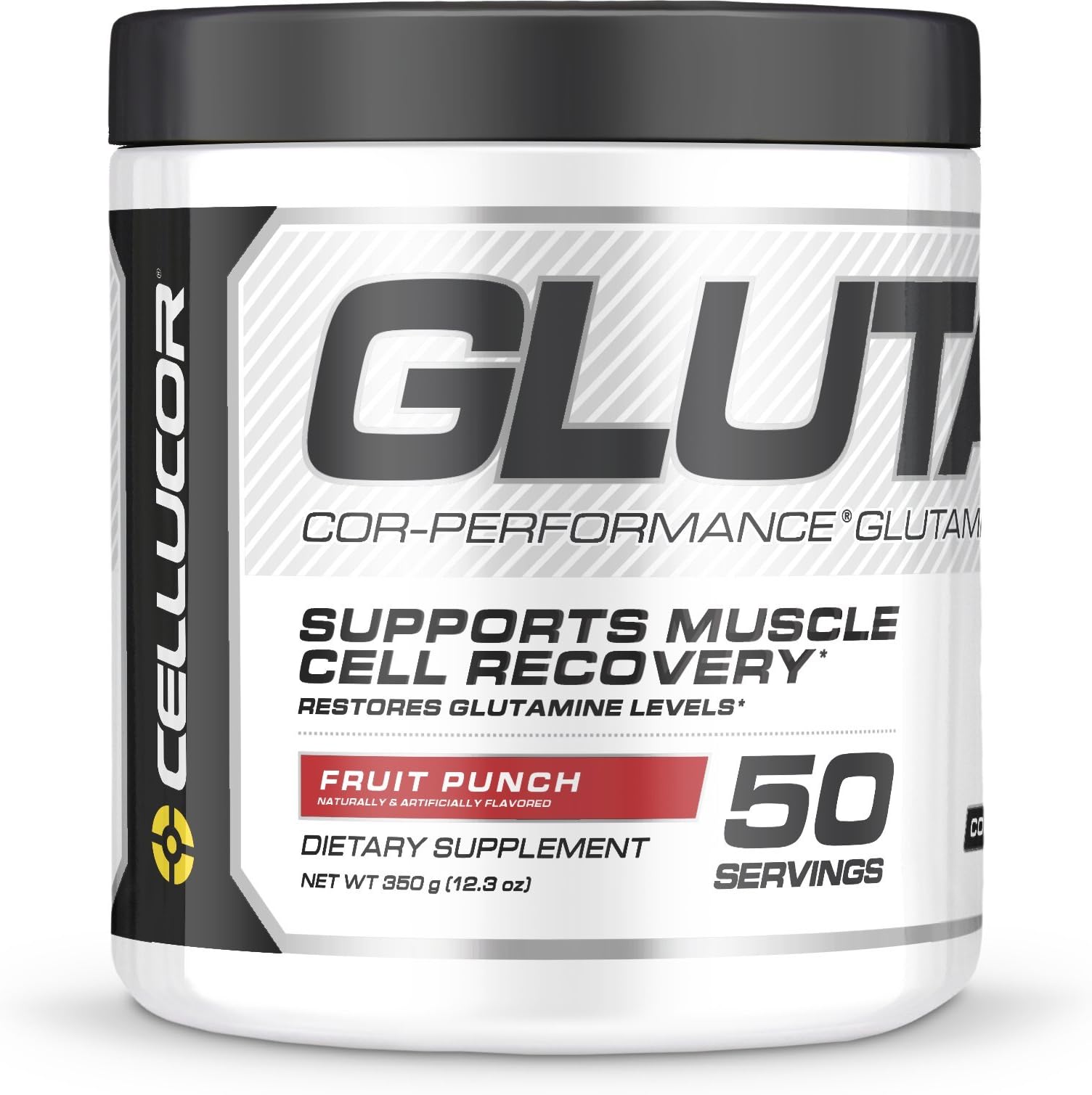 Cellucor Glutamine Powder, Post Workout Recovery with Glutamine Supplement, Cor-Performance Series, Fruit Punch, 50 Servings