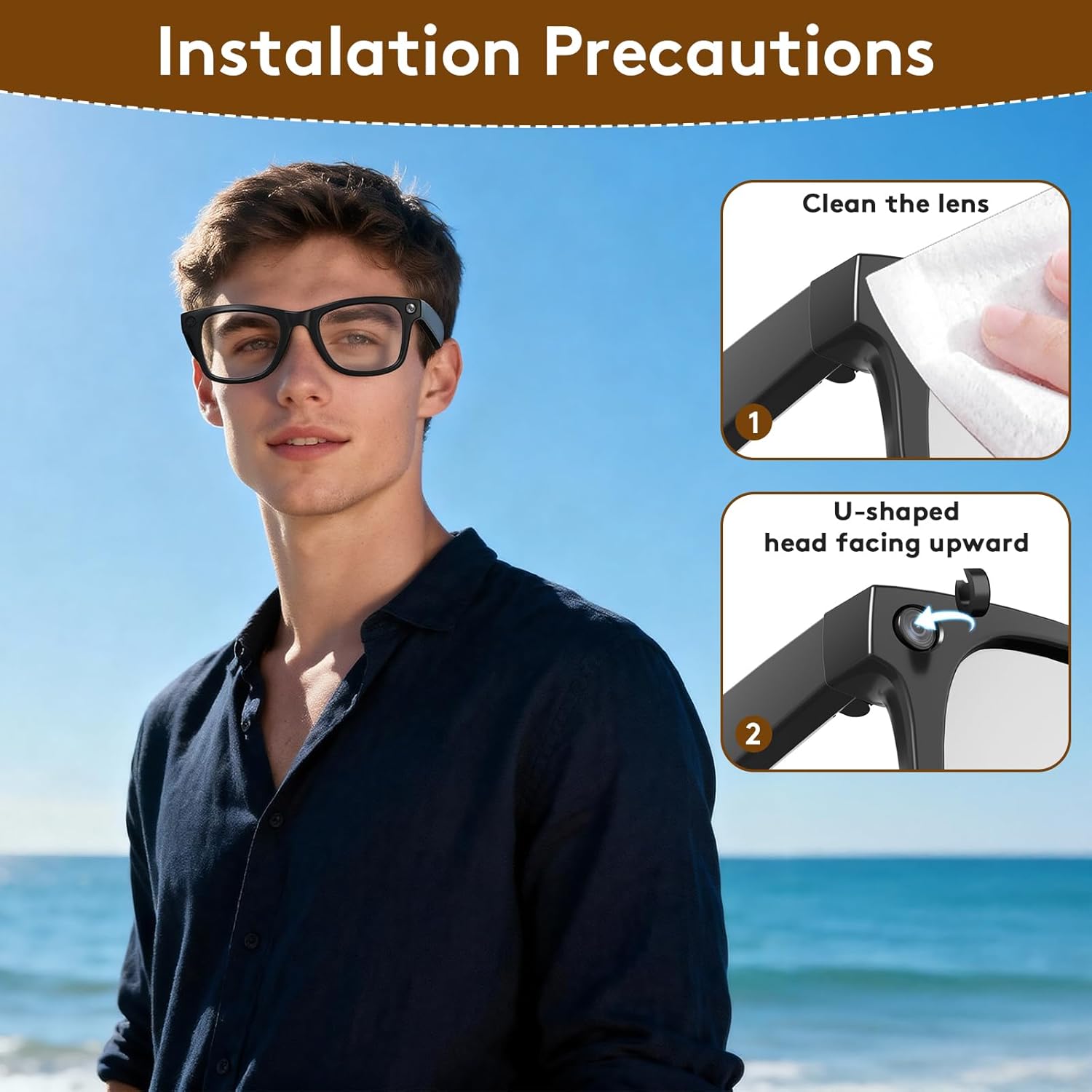 12Pcs LED Light Blocking Stickers Compatible with Ray Ban Meta Wayfarer/Skyler/Headliner(Gen 2)/Blayzer/Scriber Optics & Oakley Meta HSTN Smart Glasses Accessories, Light Covers Sticker, Black