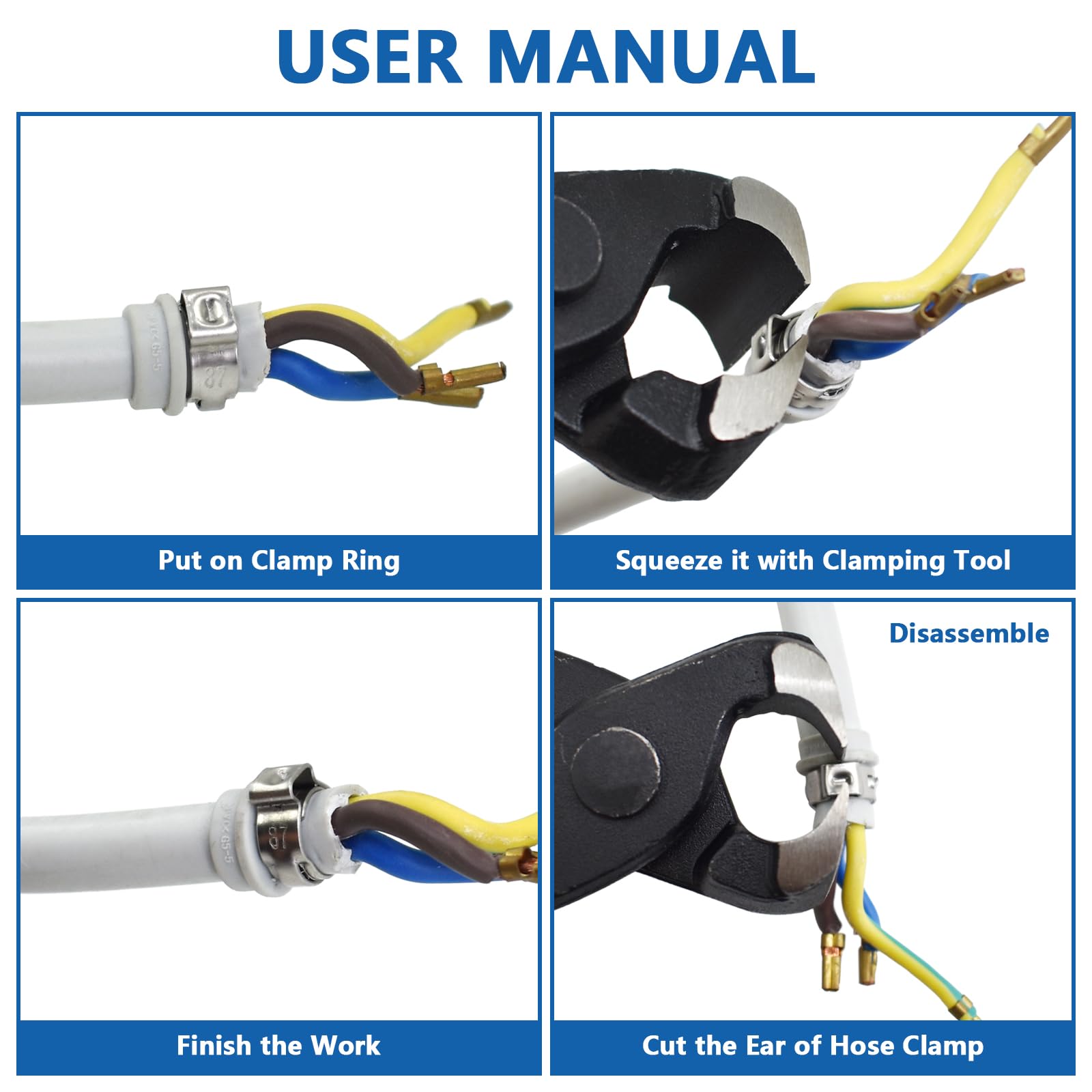 130-Piece PEX Clamp Kit With Pliers - Stainless Steel Hose Clamps For Plumbing & Automotive