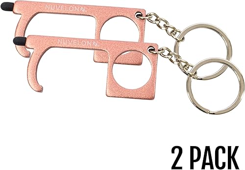 Miniatura 6 de Herramienta de apertura de puerta sin contacto con punta de lápiz capacitivo, multifuncional, herramienta de metal con llavero (paquete de 2) -