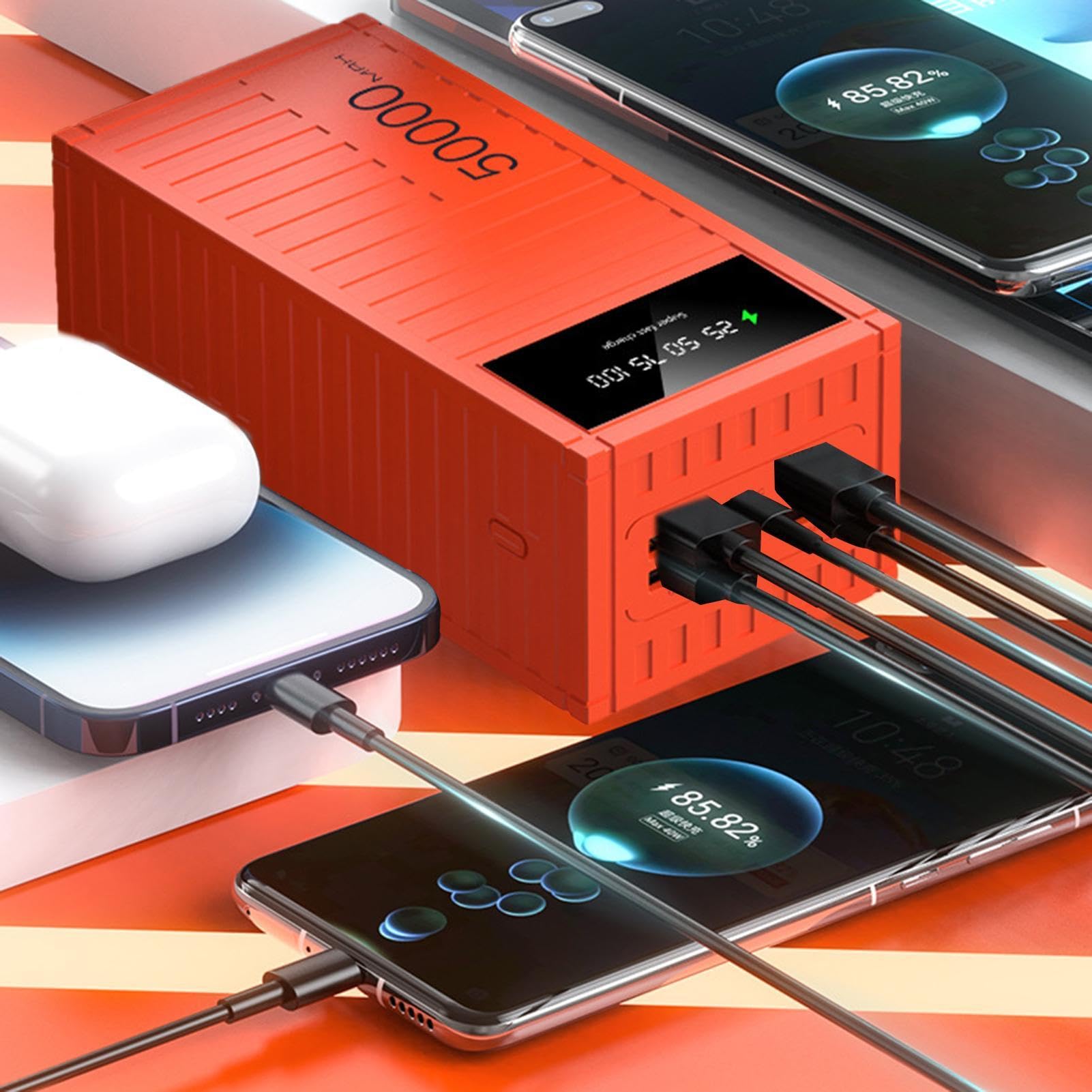 Caricatore portatile – batteria esterna ultra sottile, power bank a ricarica rapida | sorgente di alimentazione di backup leggera e compatta, banca di energia, banca di energia multifunzionale per