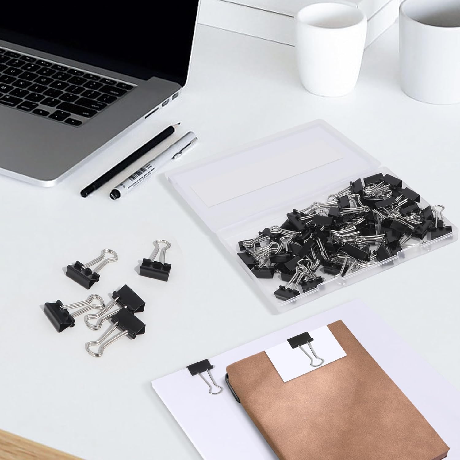 Small Binder Clips 3/4 Inch Length, Bla Small Paper Clips for