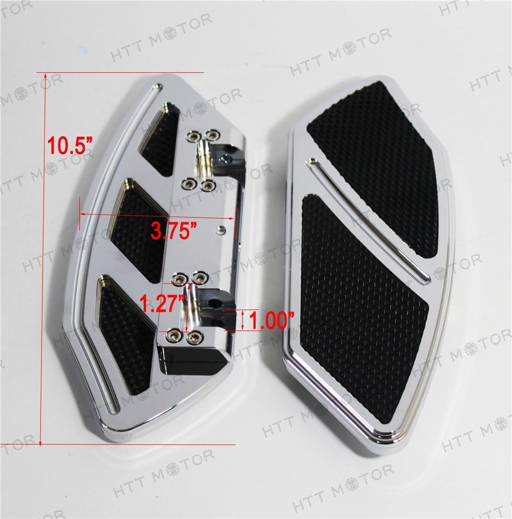 XKMT-Arc Edge Rear Passenger Foot Board Floorboard Compatible With Softail H-D Touring chrome [B077BJVMWC]