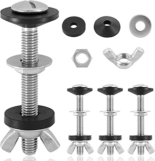 4Pcs Toilet Tank Bolts 304 Stainless Steel Toilet Seat Screw Bolt Kit 3.15inch Universal Toilet Tank to Bowl Bolts Repair Kit Durable Toilet Bolt Replacement for Toilet