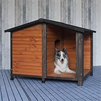小型犬の犬小屋 Amazon | 小型犬用 犬小屋 屋外の屋内の純木の犬の家の雨が降る